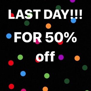 Last day for half priced!!